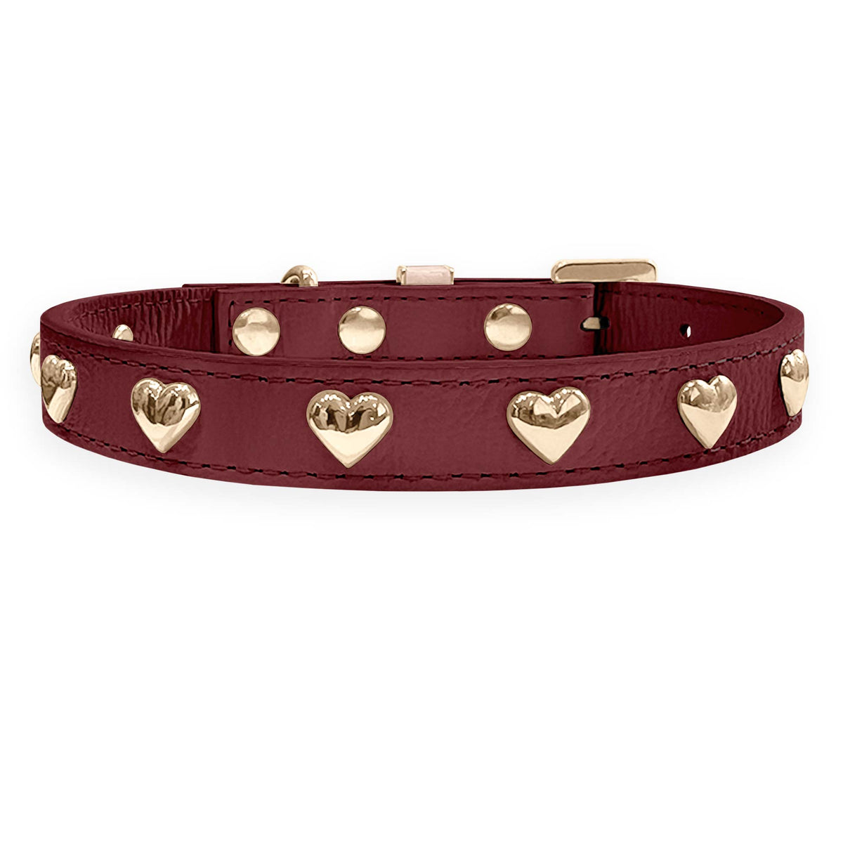 Coleira Personalizada para Cachorro com Corações | Stella