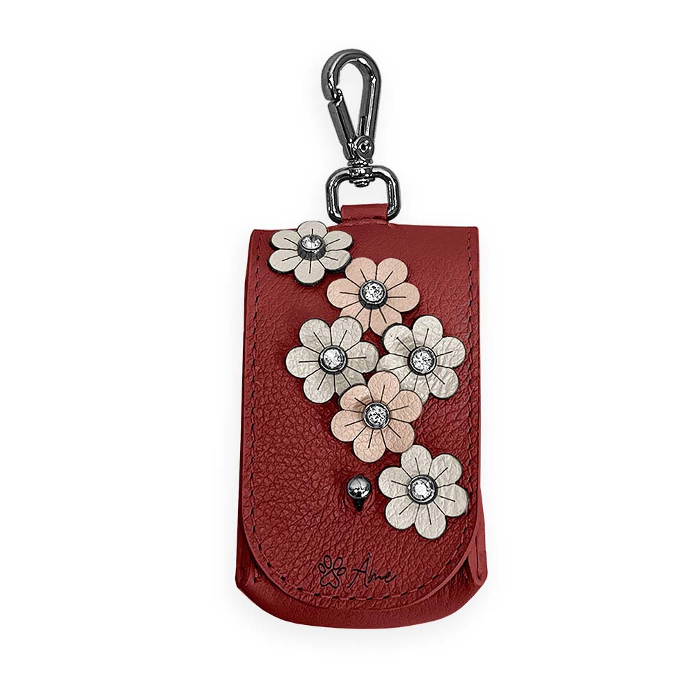 Porta Saquinhos Higiênicos de Couro com Flores | Prímula