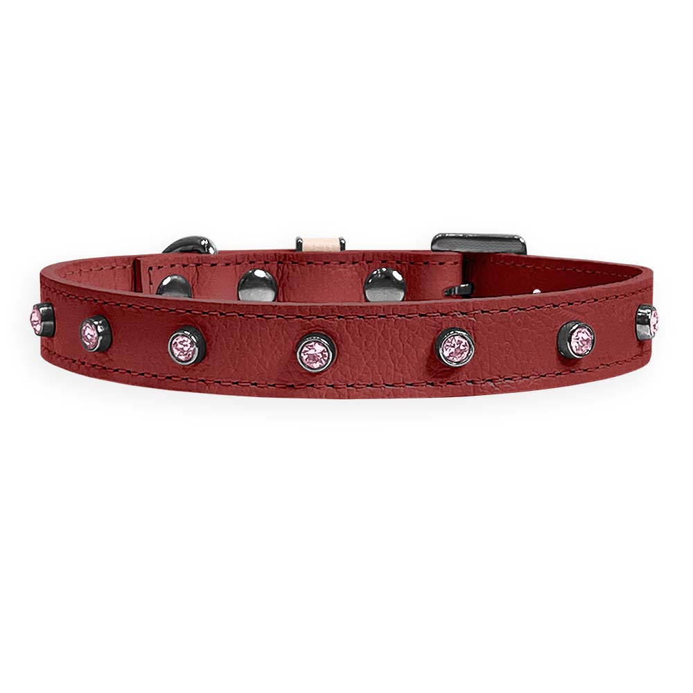 Coleira Personalizada para Cachorro com Strass | Alice