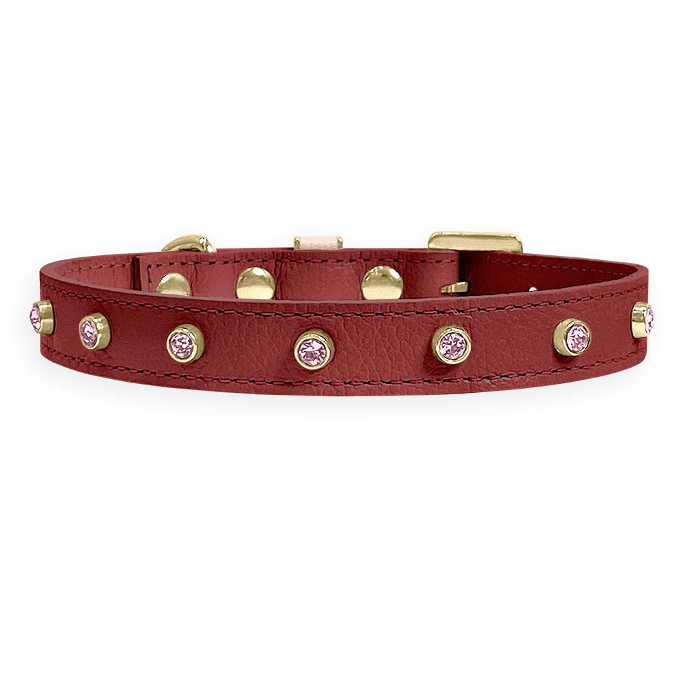 Coleira Personalizada para Cachorro com Strass | Alice