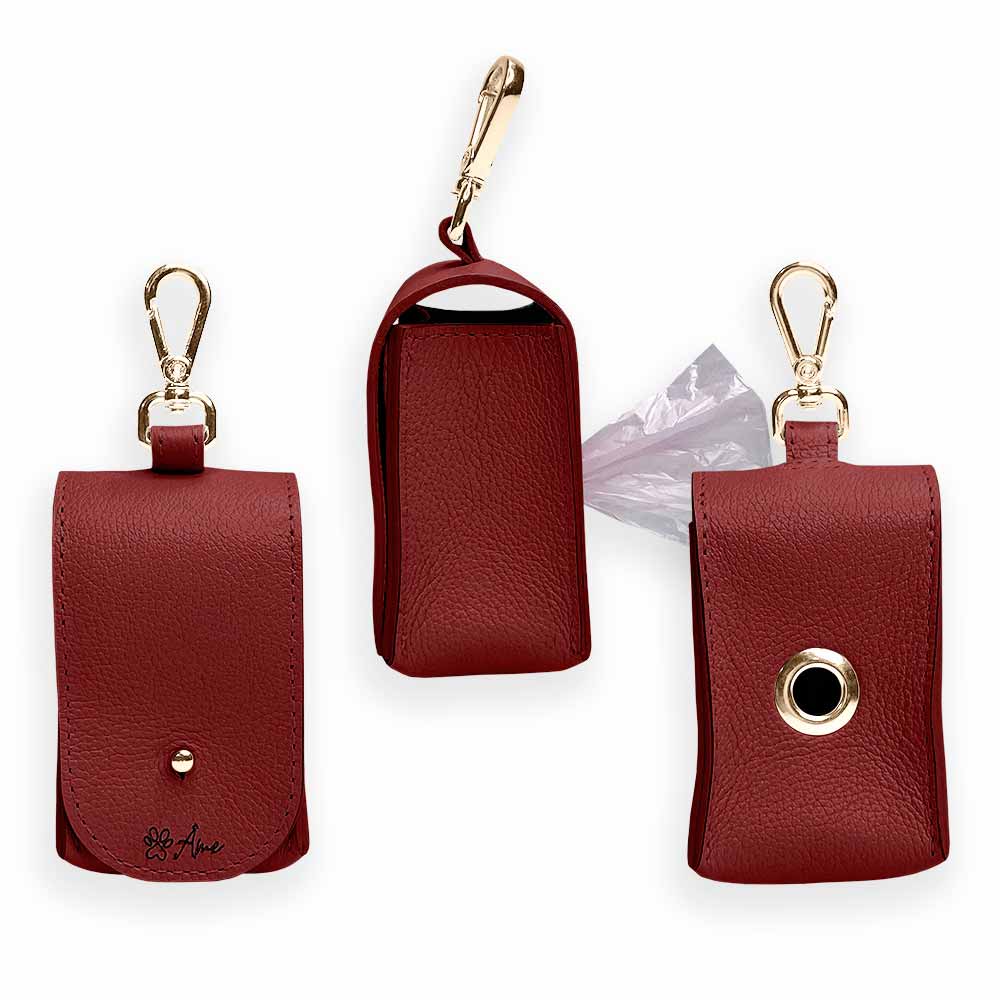 Porta Saquinhos Higiênicos de Couro para Cachorro