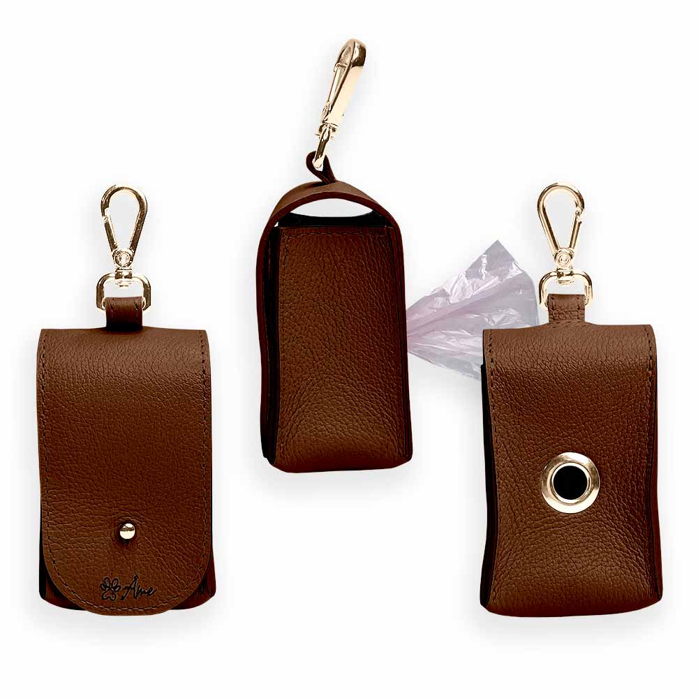 Porta Saquinhos Higiênicos de Couro para Cachorro