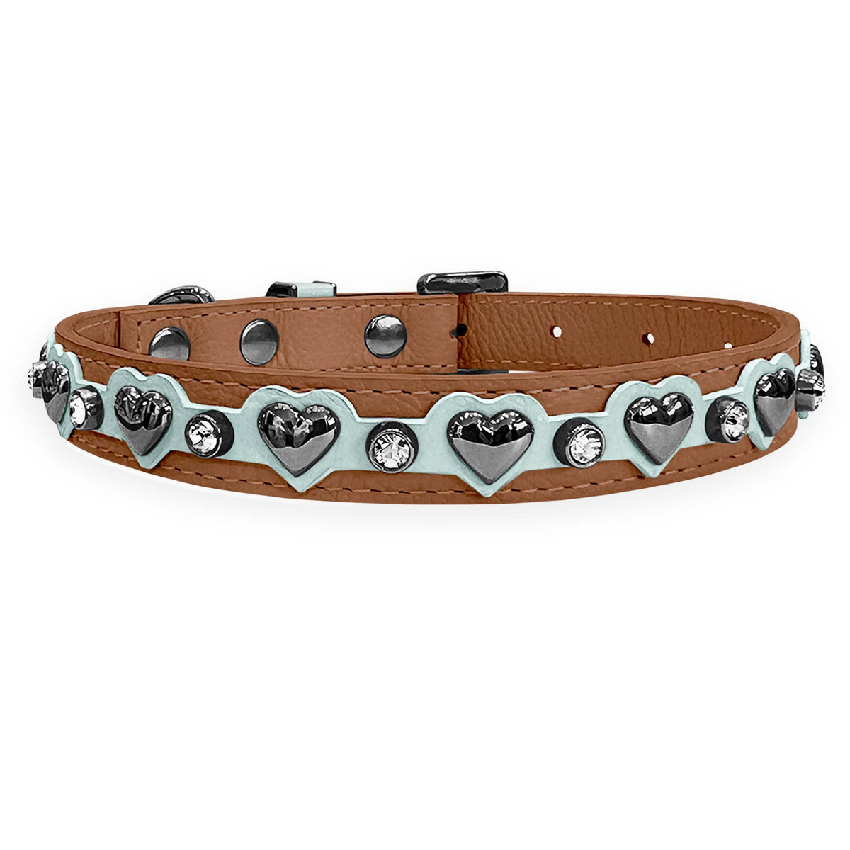 Coleira Personalizada para Cachorro com Corações | Lili