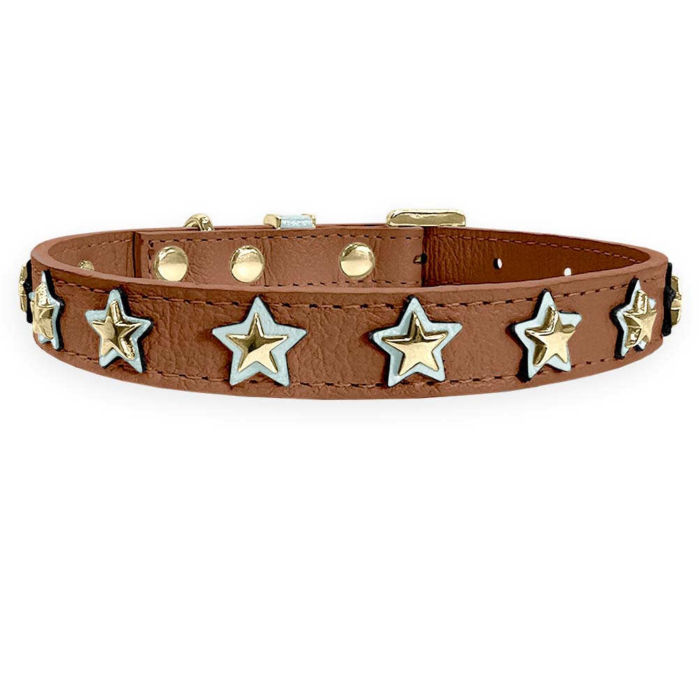Coleira Personalizada para Cachorro com Estrelas | Órion