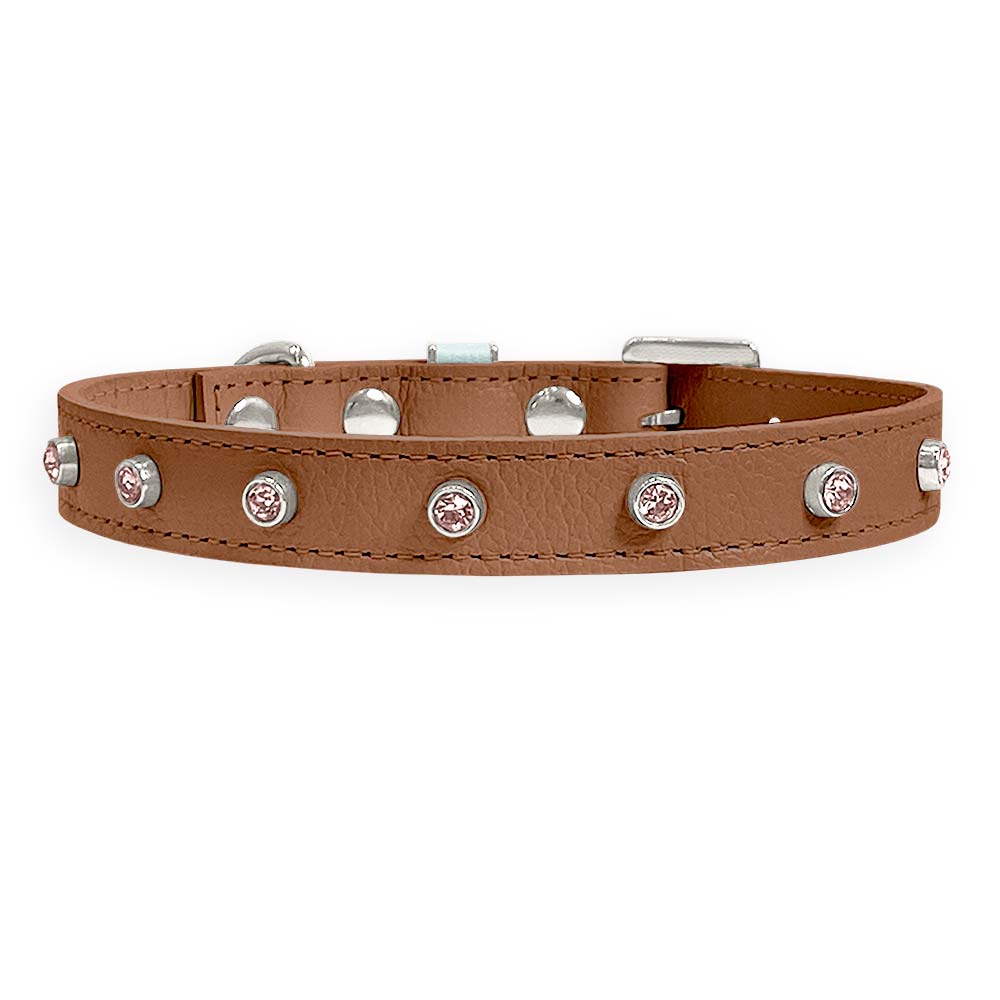 Coleira Personalizada para Cachorro com Strass | Alice