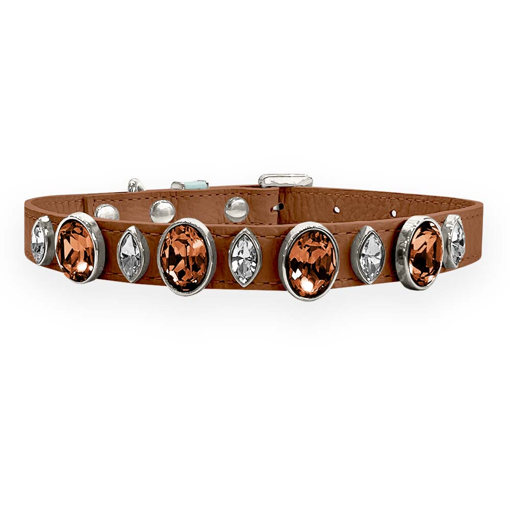 Coleira para Cachorro com Cristais de Strass | Catarina