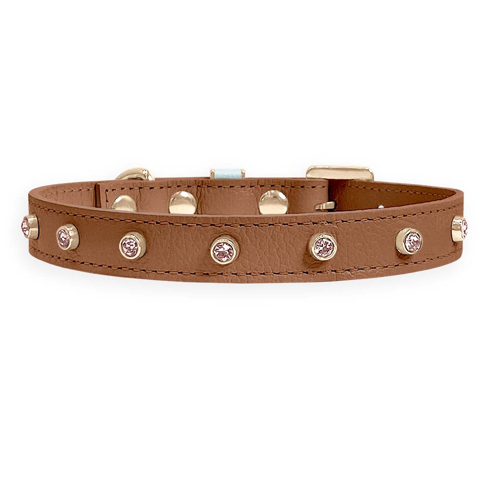Coleira Personalizada para Cachorro com Strass | Alice