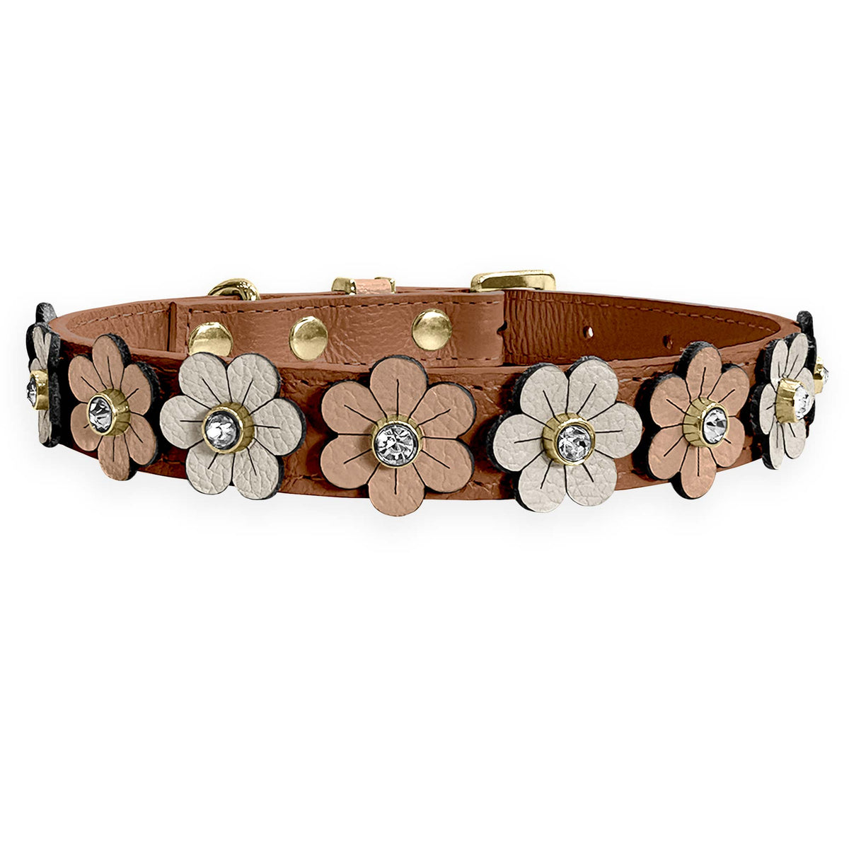 Coleira Personalizada para Cachorro com Flores | Prímula