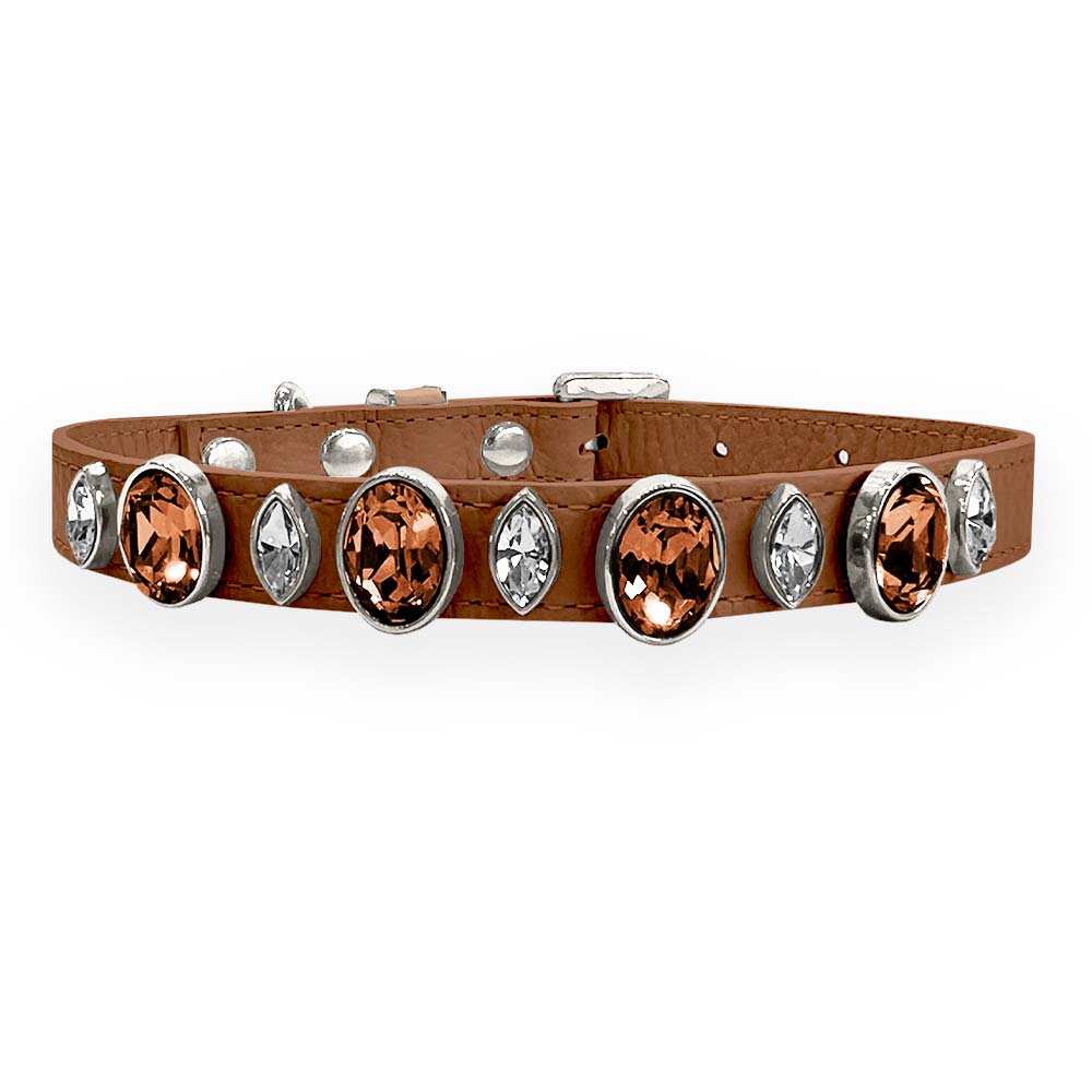 Coleira para Cachorro com Cristais de Strass | Catarina