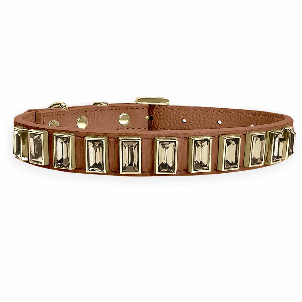 Coleira Personalizada para Cachorro com Strass | Ivy