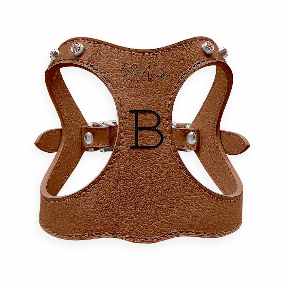 Peitoral de Couro para Cachorro Personalizado | Brownie