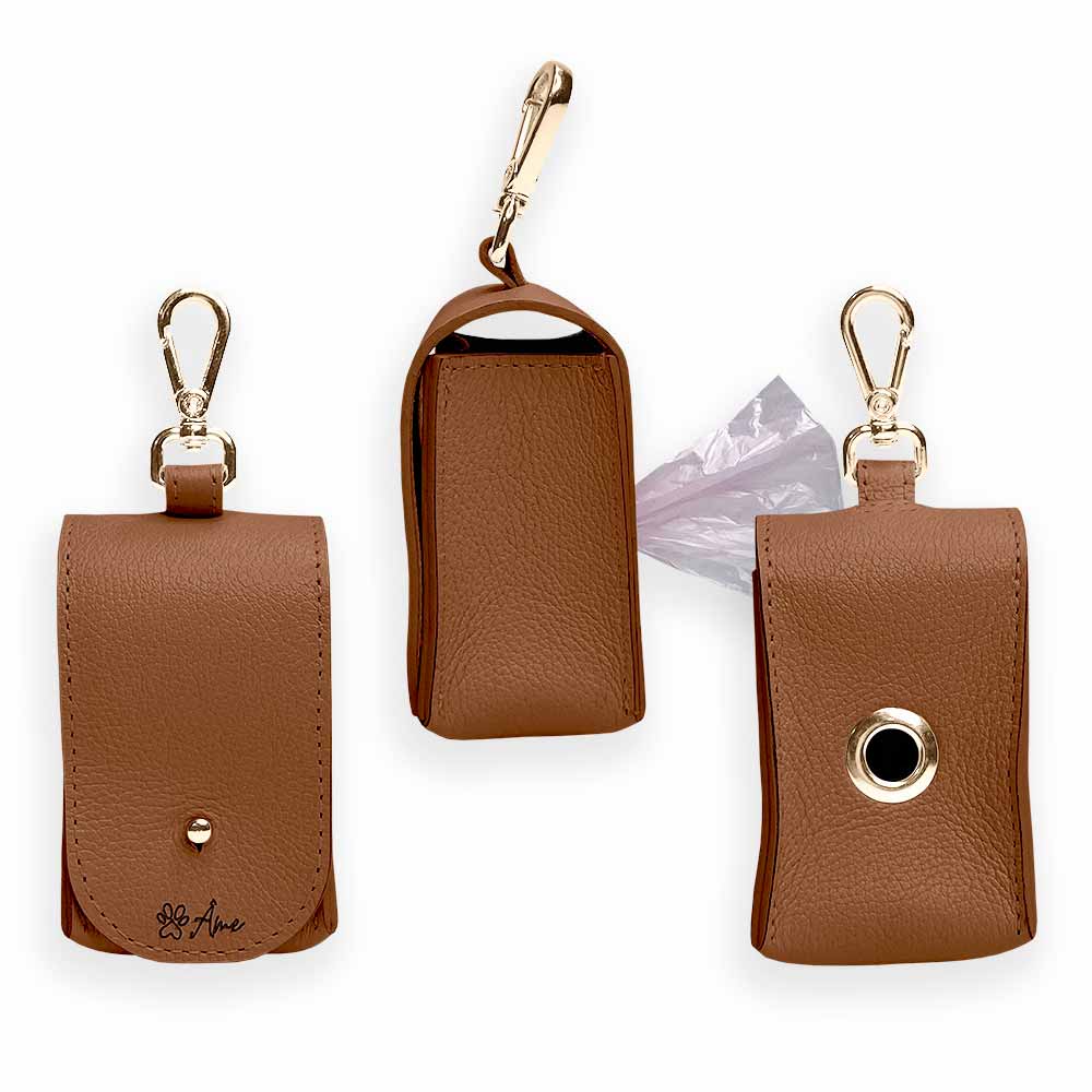 Porta Saquinhos Higiênicos de Couro para Cachorro