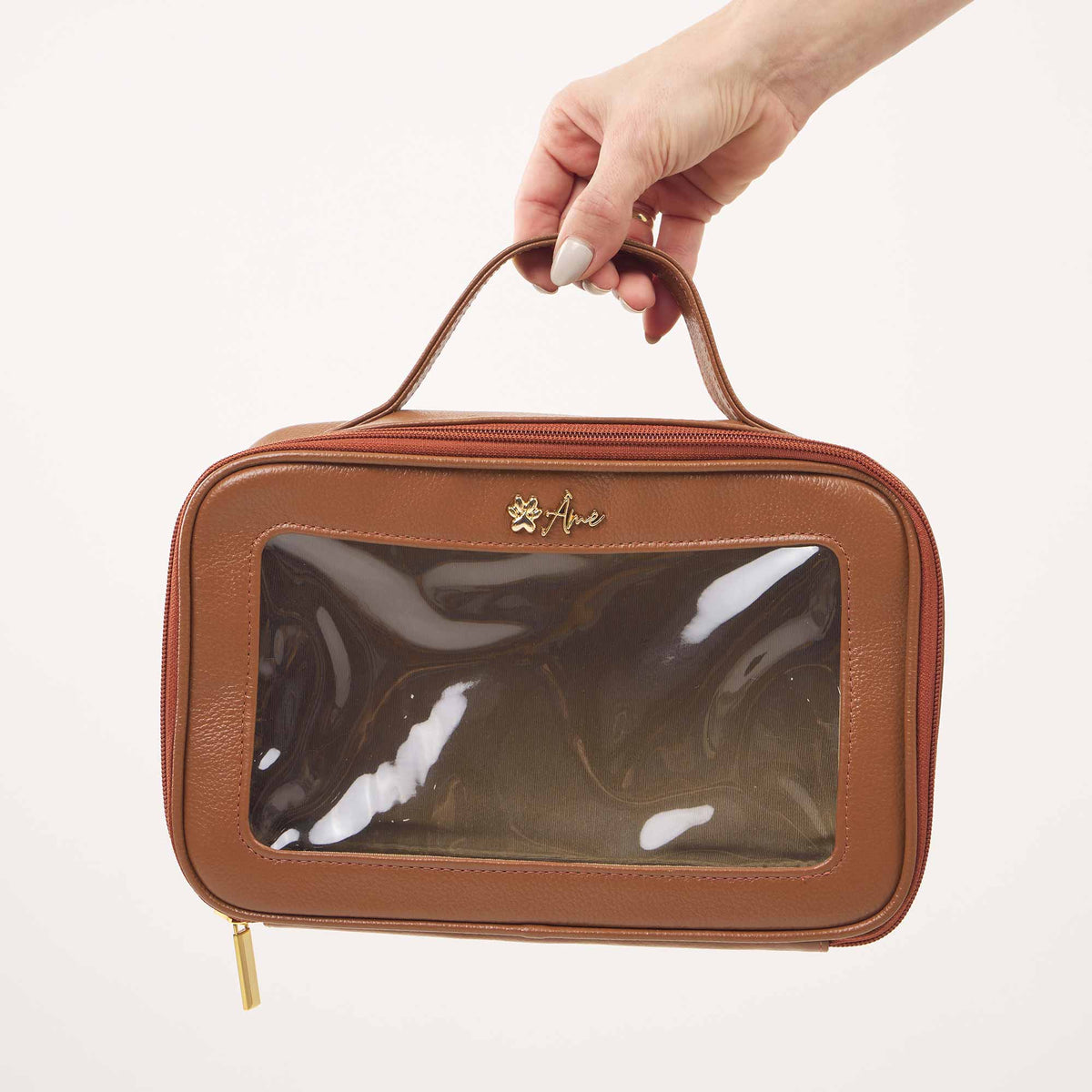 Necessaire de Couro Legítimo com Visor | Artesanal