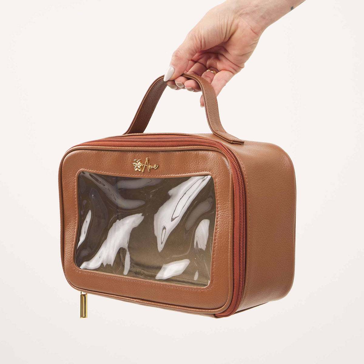 Necessaire de Couro Legítimo com Visor | Artesanal