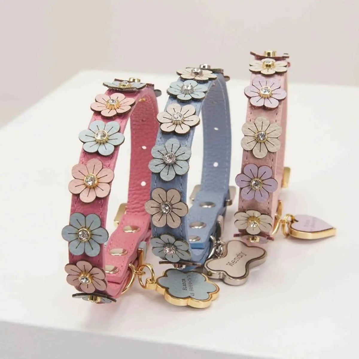 Coleira Personalizada para Cachorro com Flores | Prímula