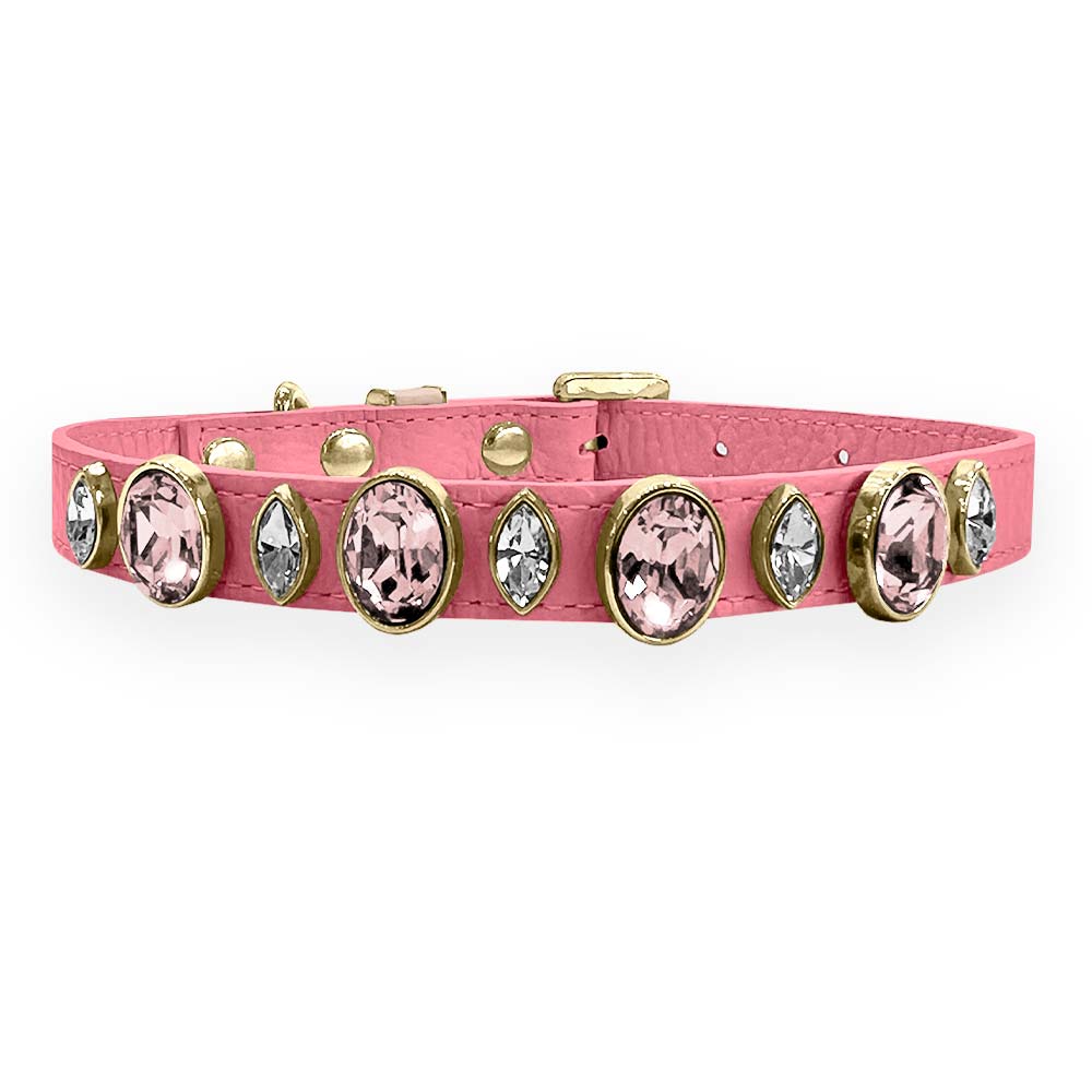 Coleira para Cachorro com Cristais de Strass | Catarina