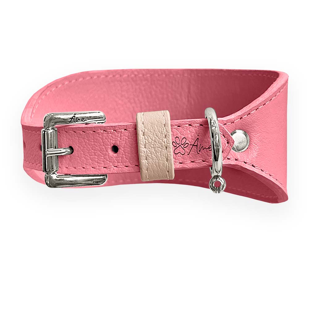 Coleira de Couro para Galgo com Design Anatômico