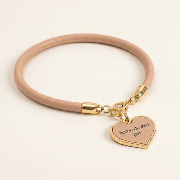 Colar Pet Personalizado em Couro Nobre | Ônix