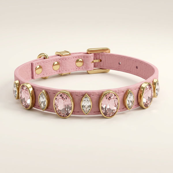 Coleira para Cachorro com Cristais de Strass | Catarina