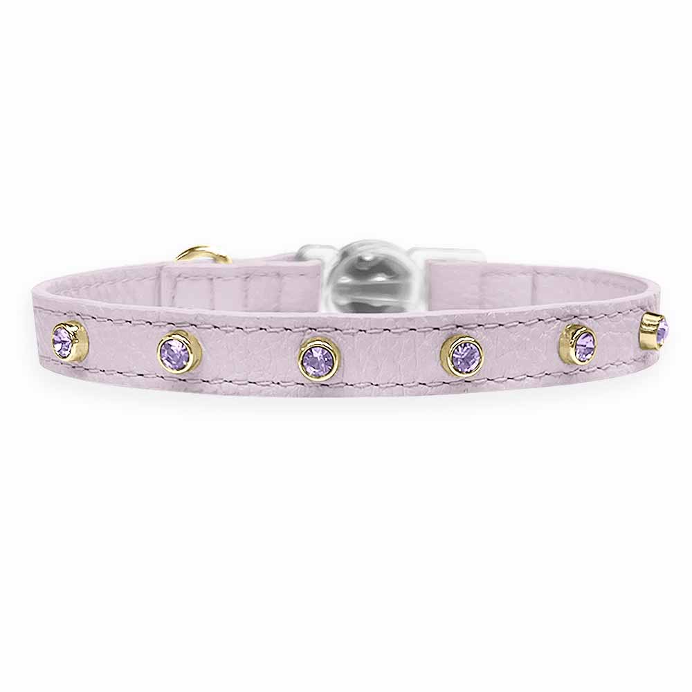 Coleira para Gato em Couro com Strass | Alice