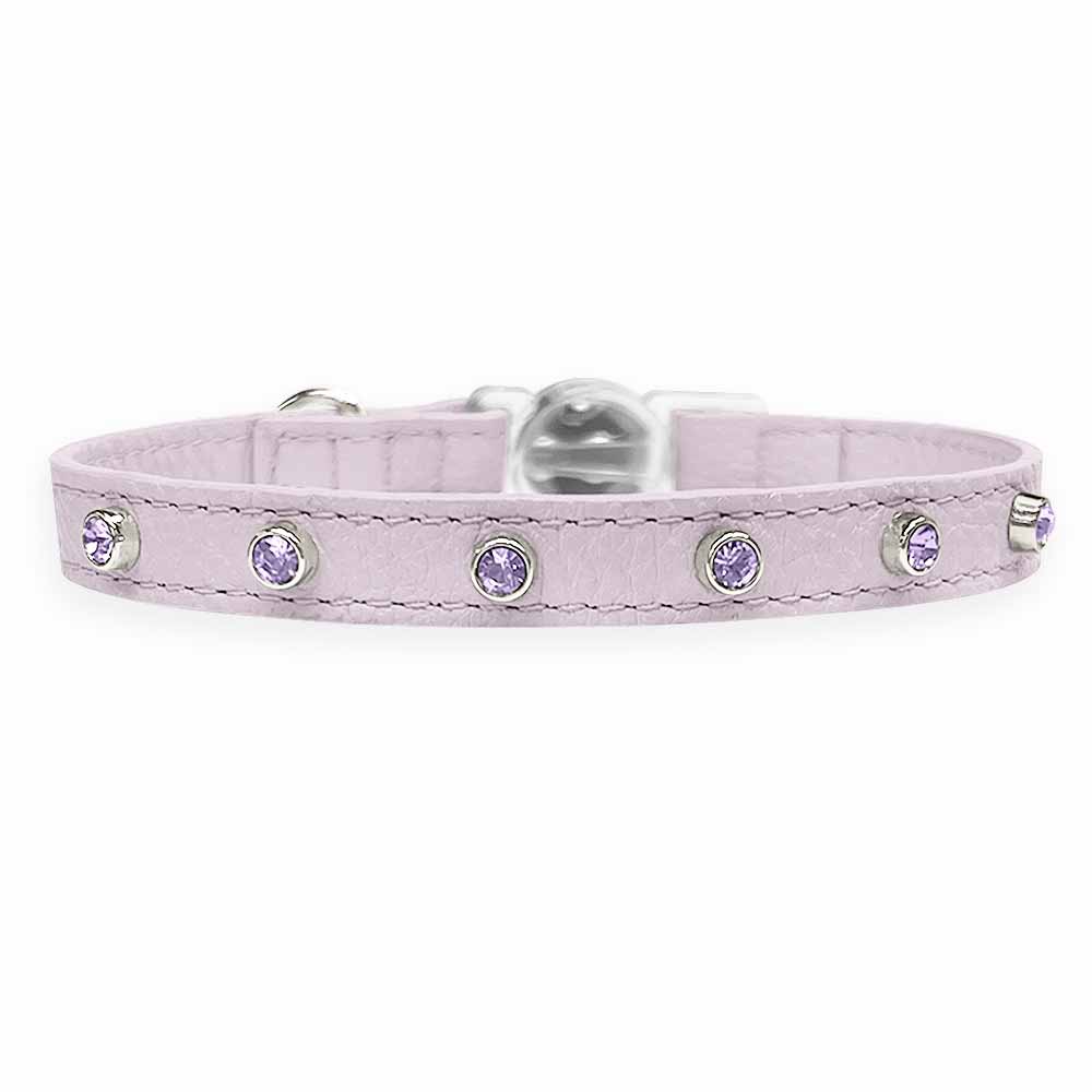 Coleira para Gato em Couro com Strass | Alice