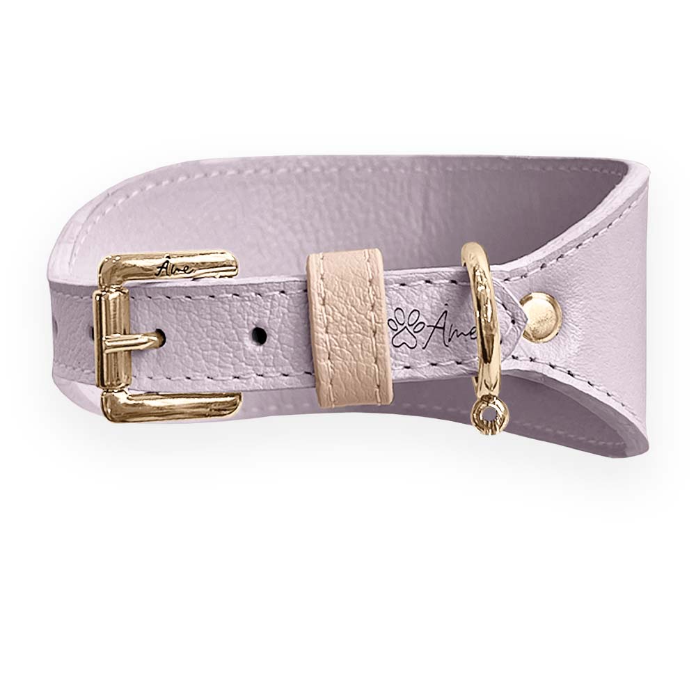 Coleira de Couro para Galgo com Design Anatômico