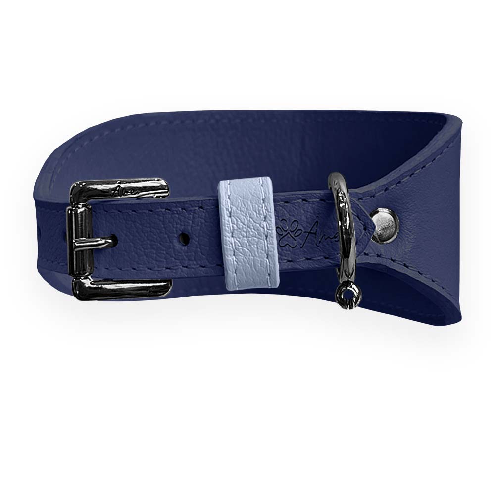Coleira de Couro para Galgo com Design Anatômico