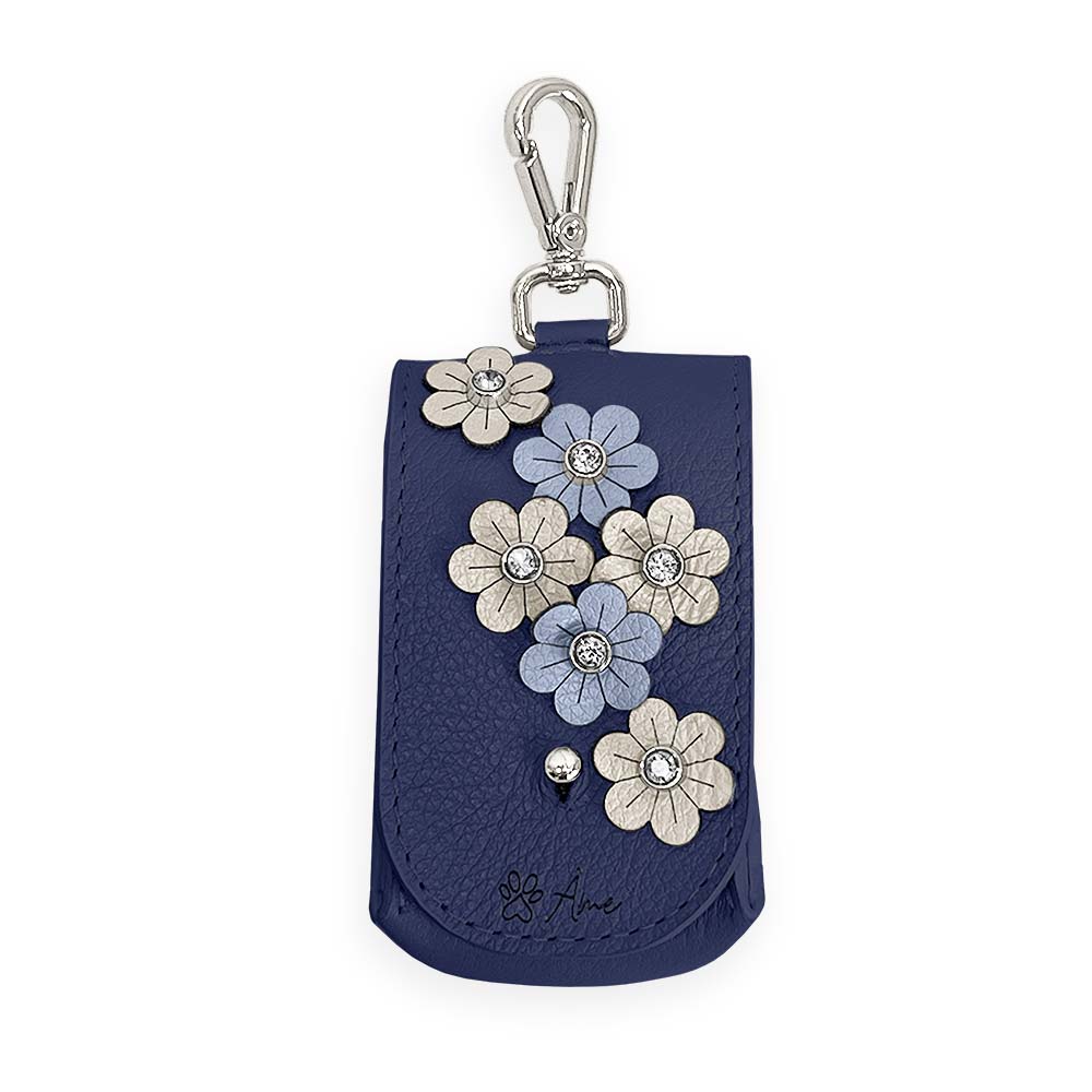 Porta Saquinhos Higiênicos de Couro com Flores | Prímula