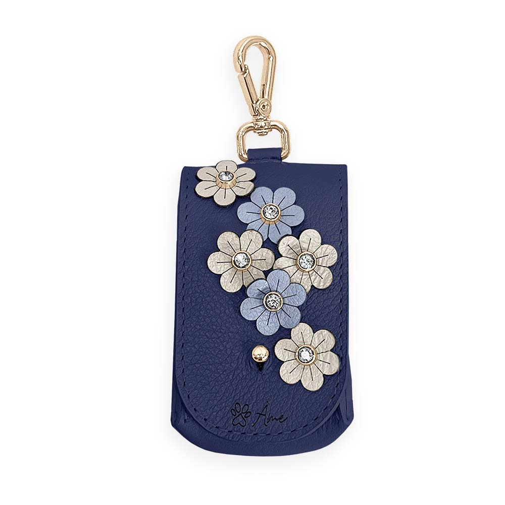 Porta Saquinhos Higiênicos de Couro com Flores | Prímula