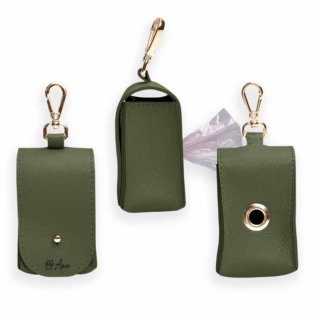 Porta Saquinhos Higiênicos de Couro para Cachorro