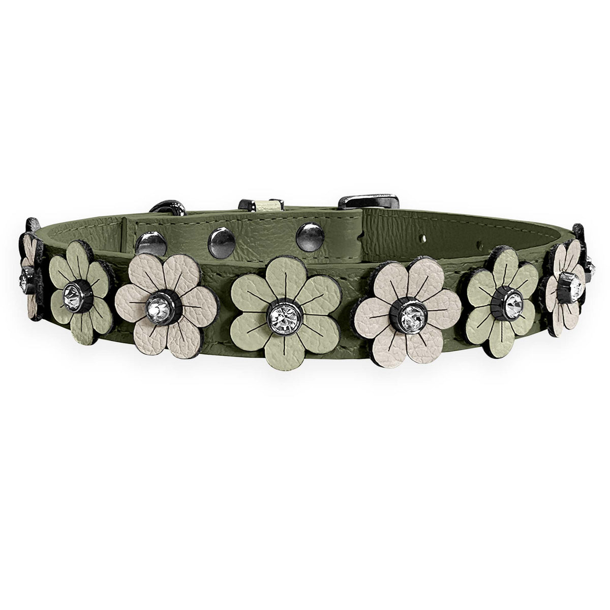 Coleira Personalizada para Cachorro com Flores | Prímula