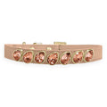 Nude com Off White e pedras Padparadscha