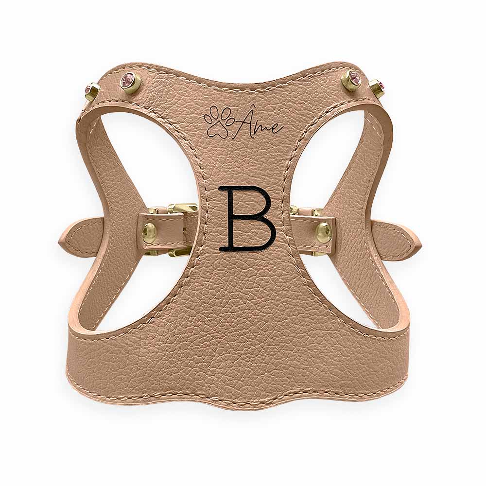 Peitoral de Couro para Cachorro Personalizado | Brownie