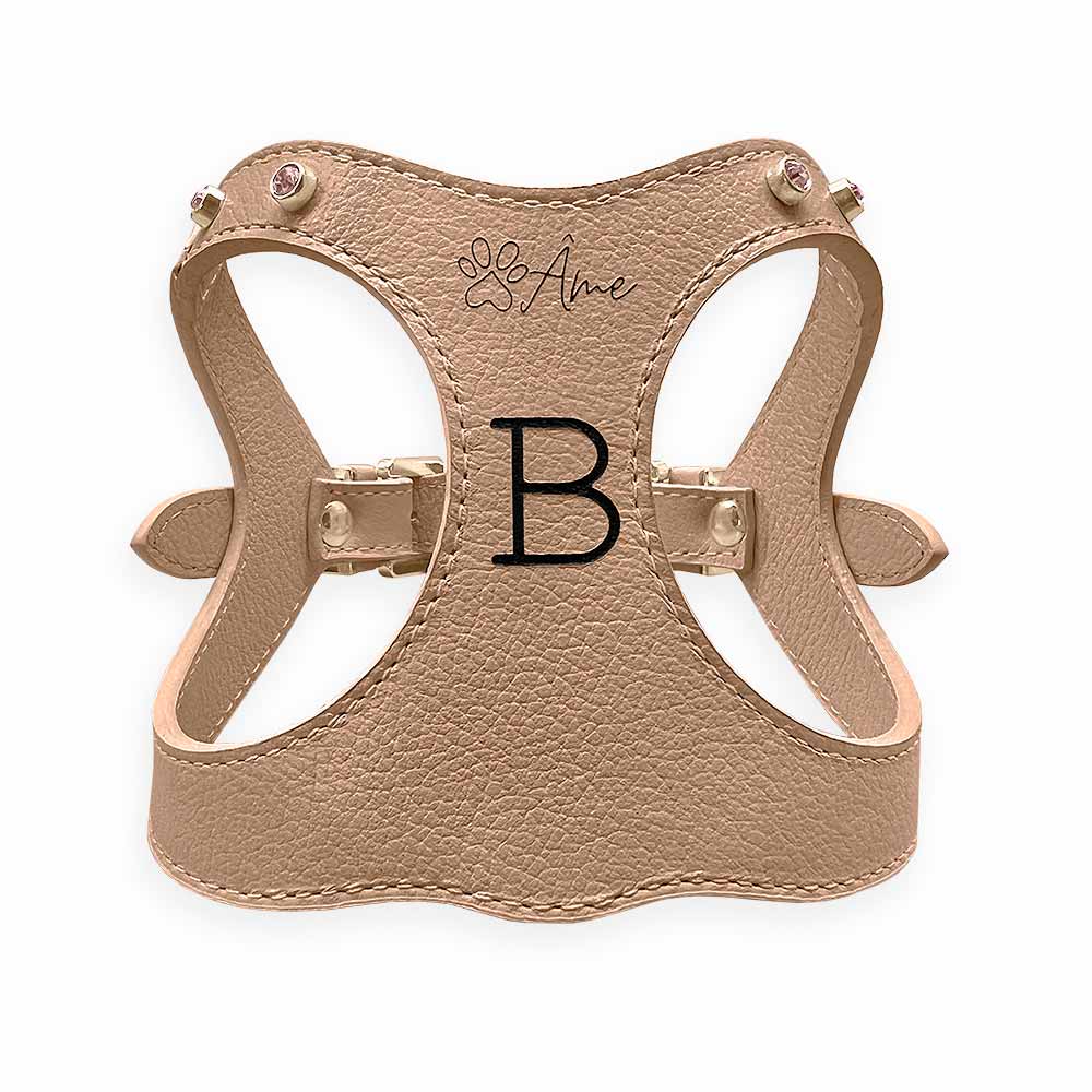 Peitoral de Couro para Cachorro Personalizado | Brownie