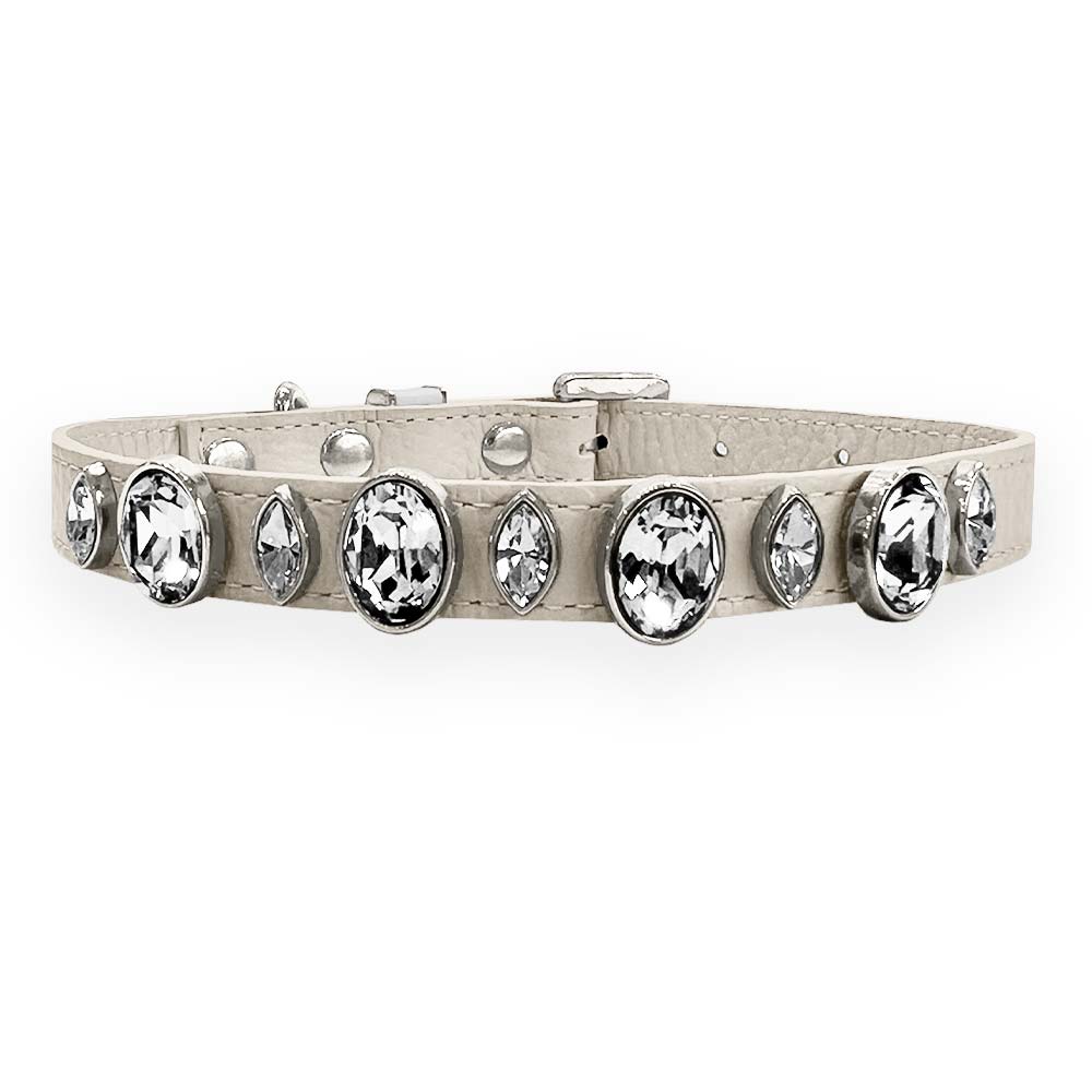 Coleira para Cachorro com Cristais de Strass | Catarina