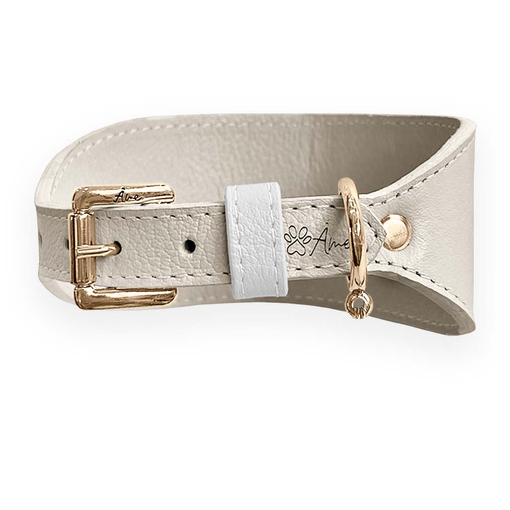 Coleira de Couro para Galgo com Design Anatômico