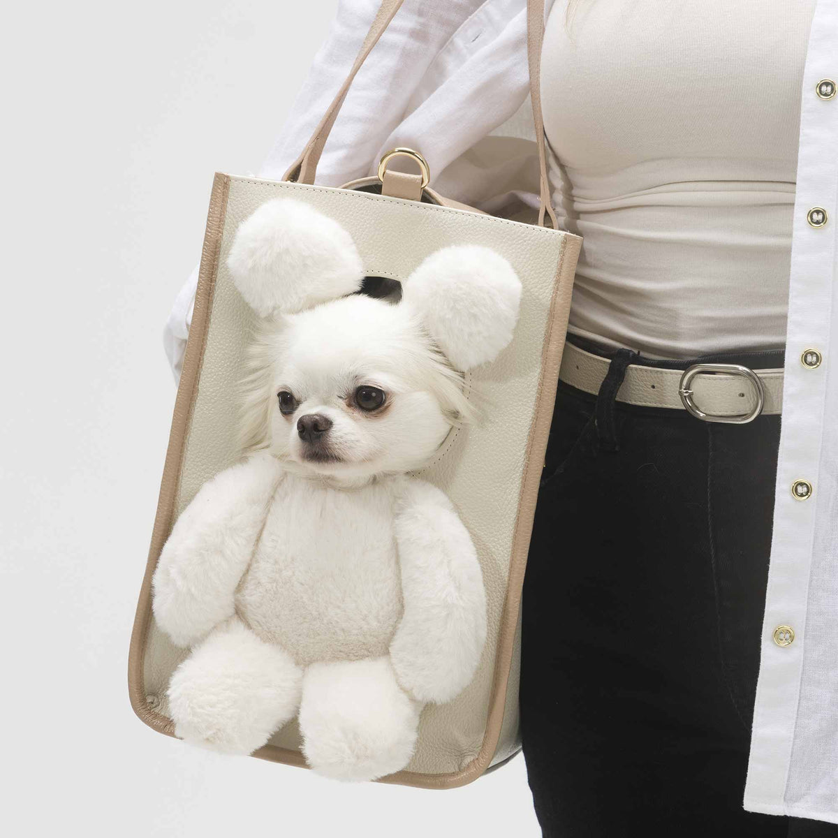 Bolsa de Passeio Pet com Efeito Ursinho | Teddy