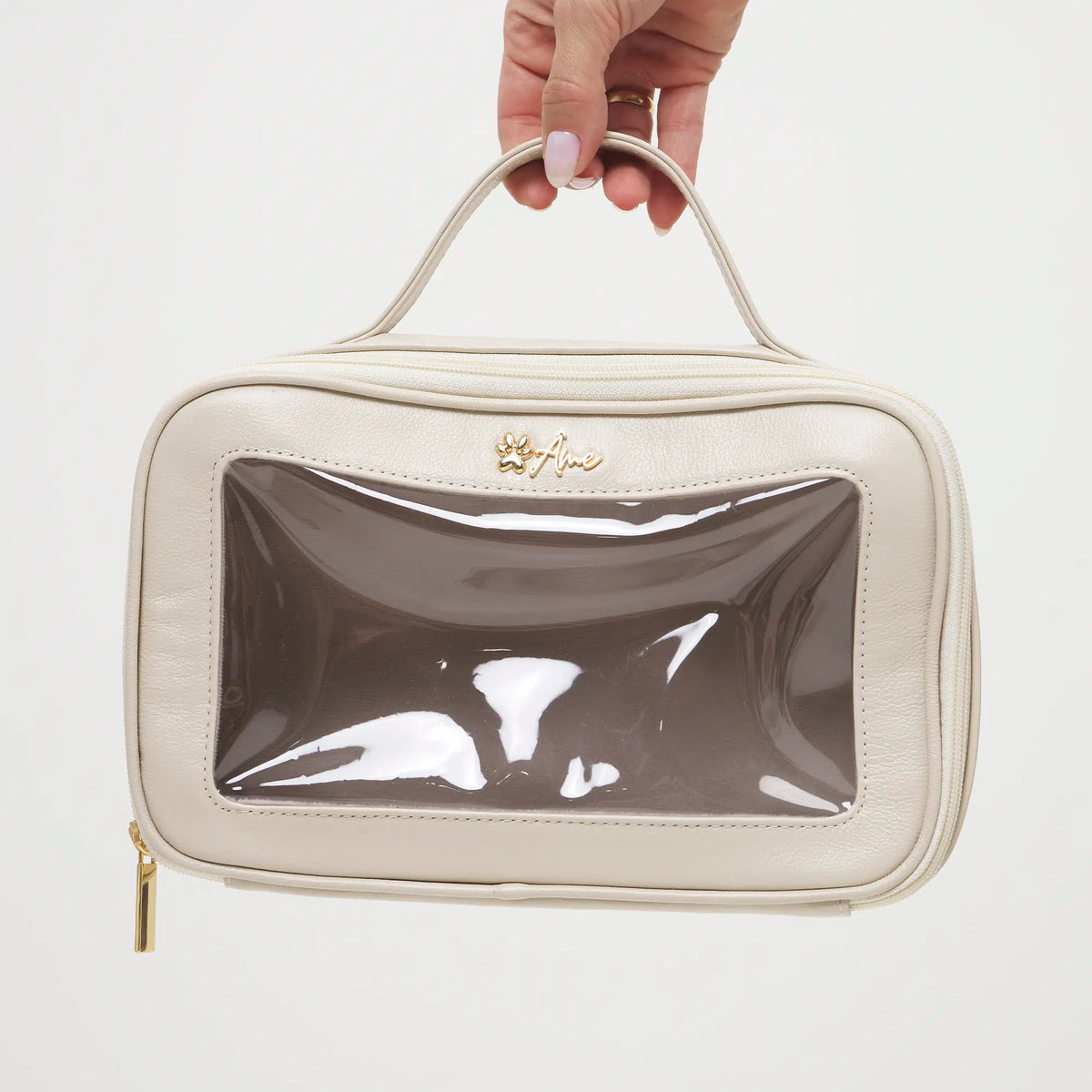 Necessaire de Couro Legítimo com Visor | Artesanal