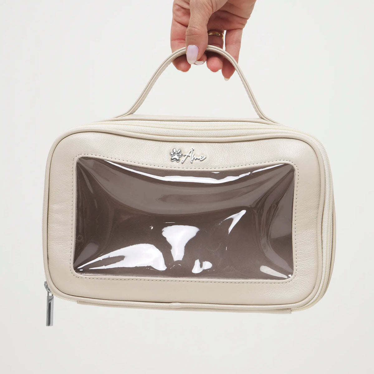 Necessaire de Couro Legítimo com Visor | Artesanal