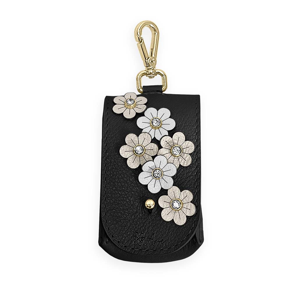 Porta Saquinhos Higiênicos de Couro com Flores | Prímula