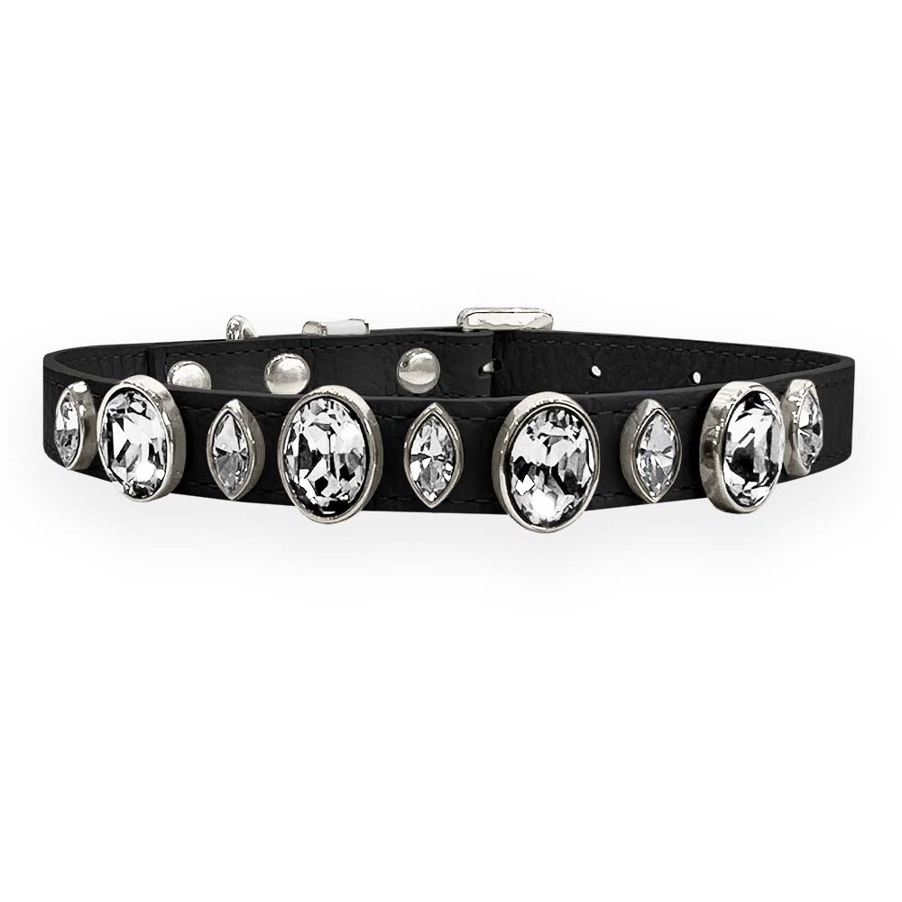 Coleira para Cachorro com Cristais de Strass | Catarina