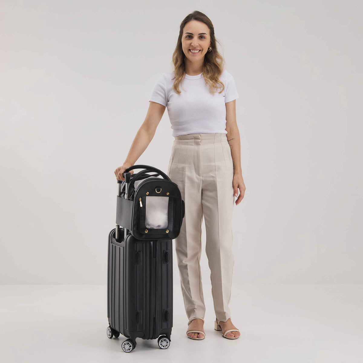 Bolsa de Transporte Pet em Couro | Ollie
