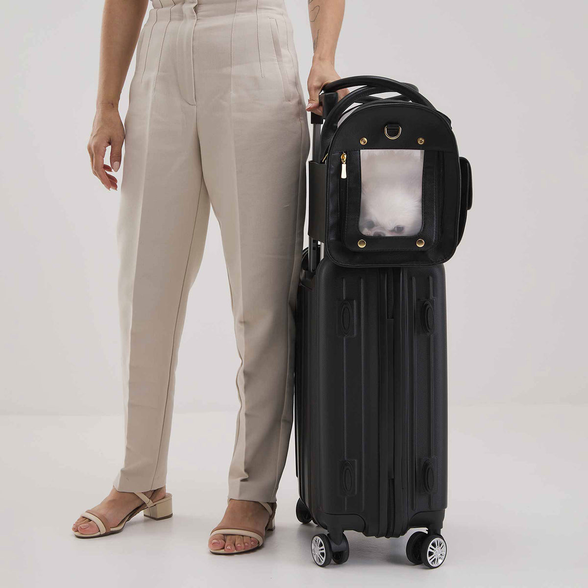 Bolsa de Transporte Pet em Couro | Ollie