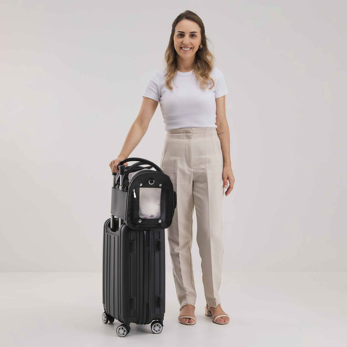 Bolsa de Transporte Pet em Couro | Ollie