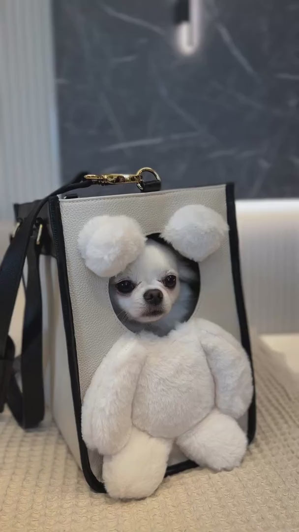Bolsa de Passeio Pet com Efeito Ursinho | Teddy