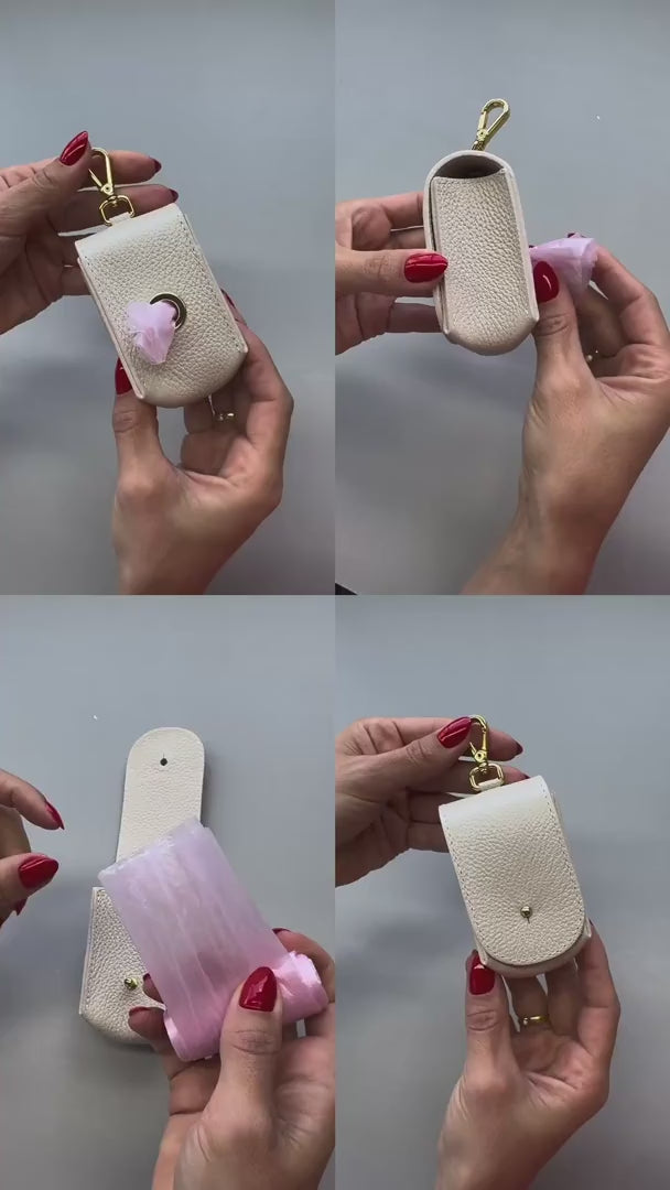 Porta Saquinhos Higiênicos de Couro para Cachorro
