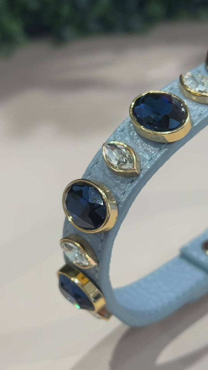 Coleira para Cachorro com Cristais de Strass | Catarina