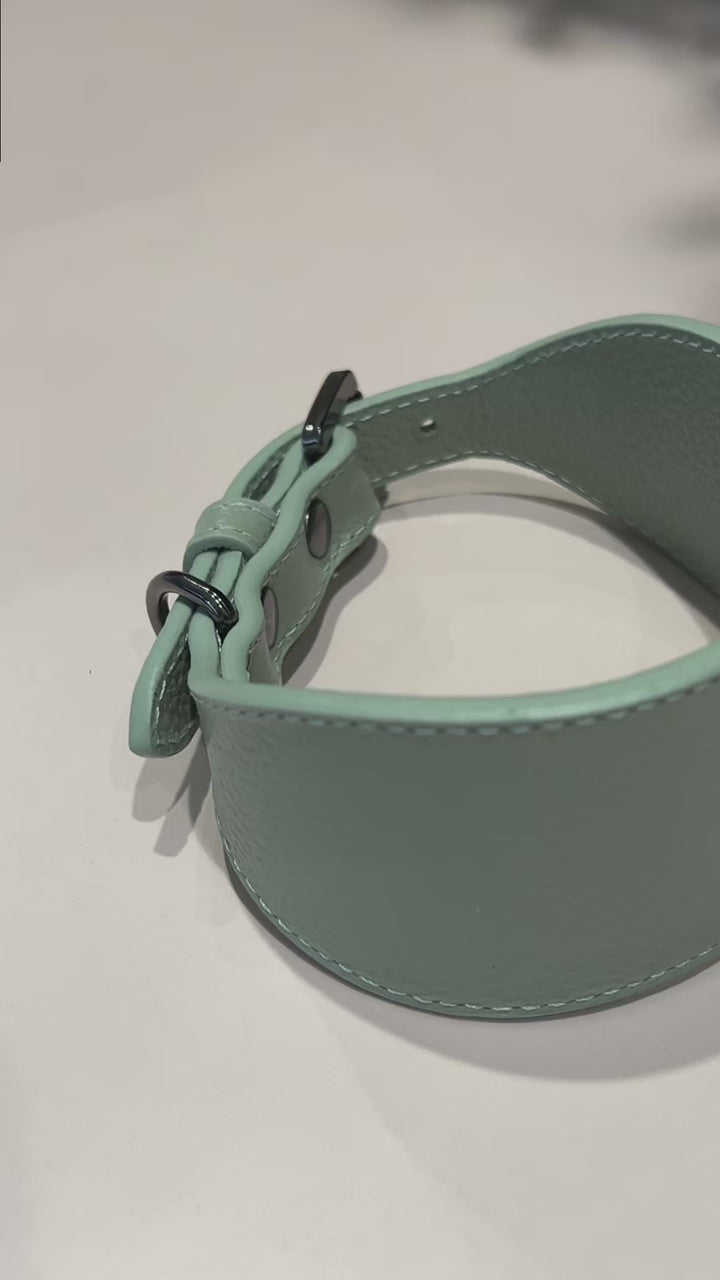 Coleira de Couro para Galgo com Design Anatômico