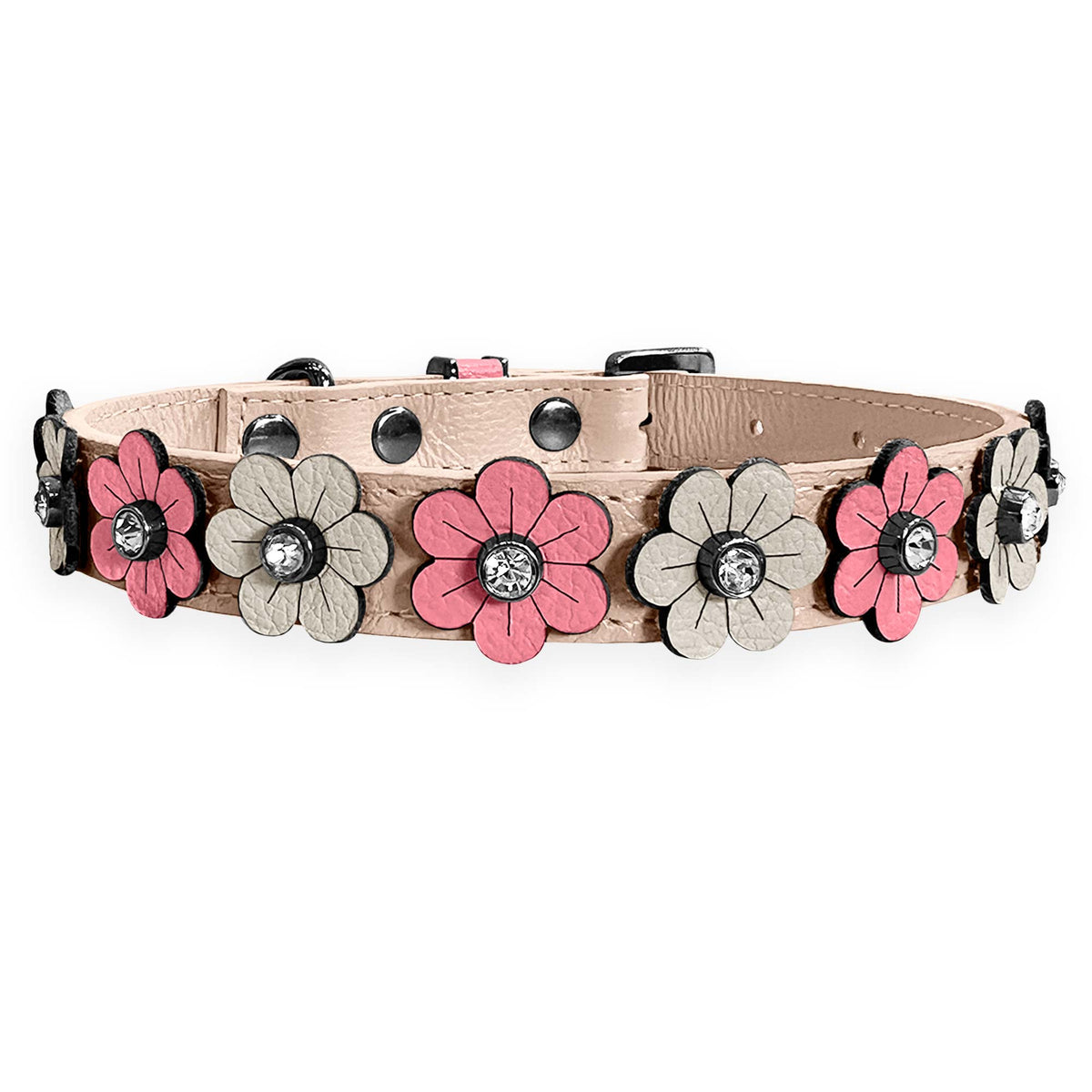 Coleira Personalizada para Cachorro com Flores | Prímula