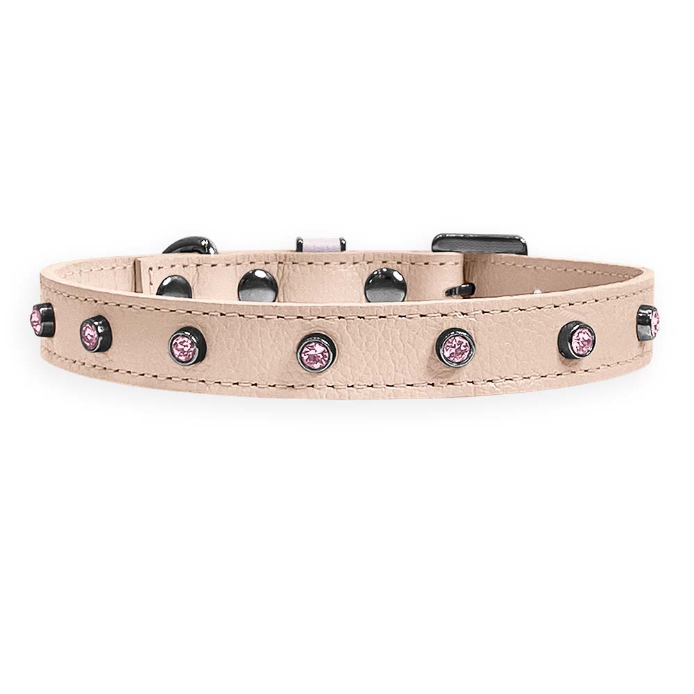 Coleira Personalizada para Cachorro com Strass | Alice